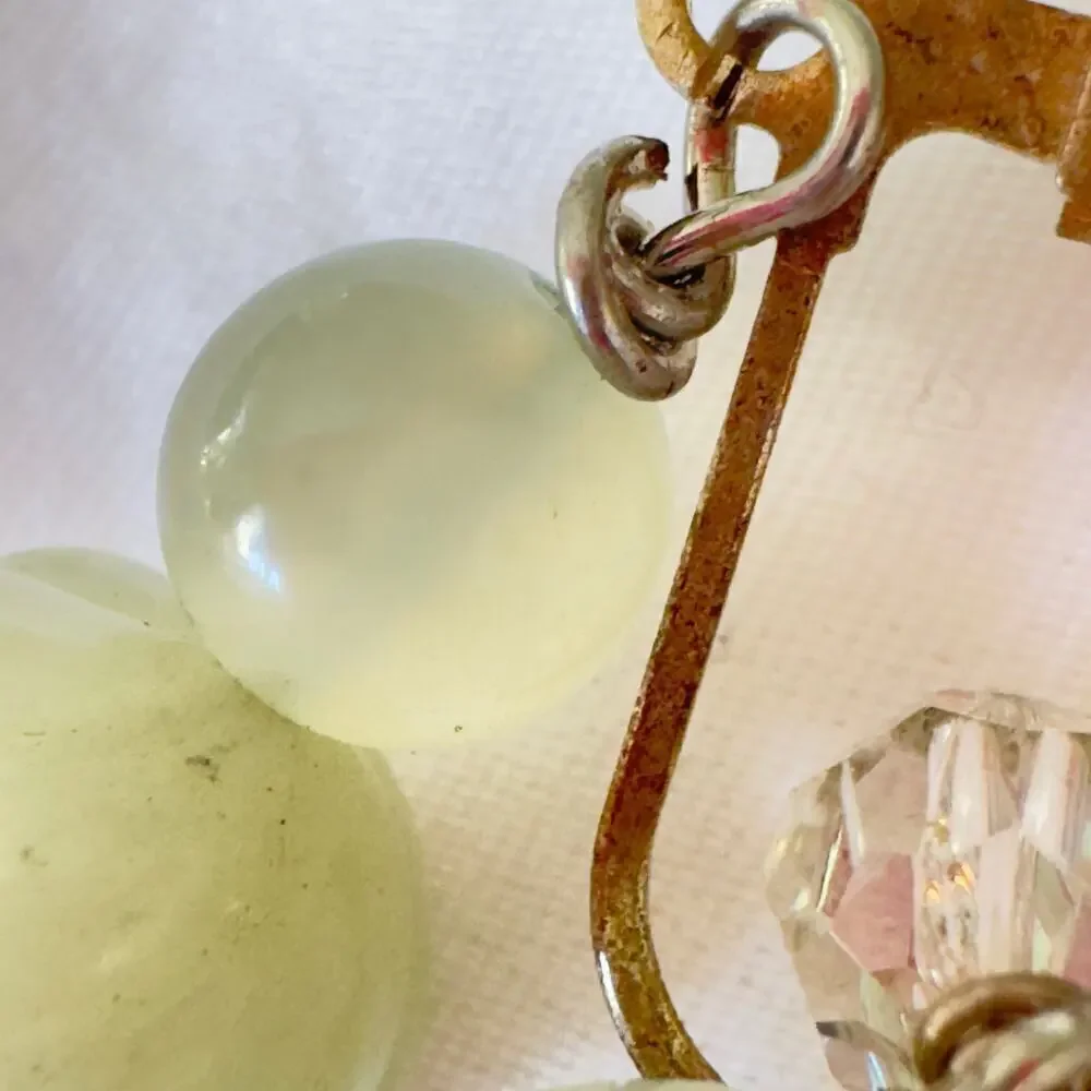 Vintage green carved